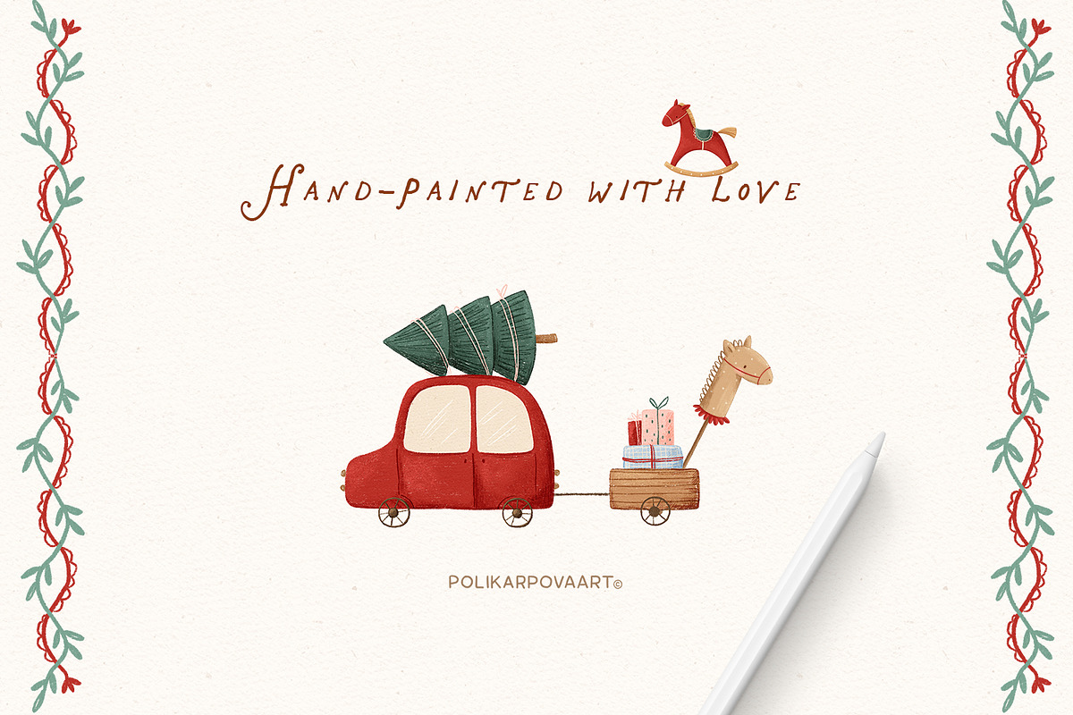 Christmas Tale - Cottagecore clipart, a Decorative Illustration by polikarpovaart (Photo 19 of 19)