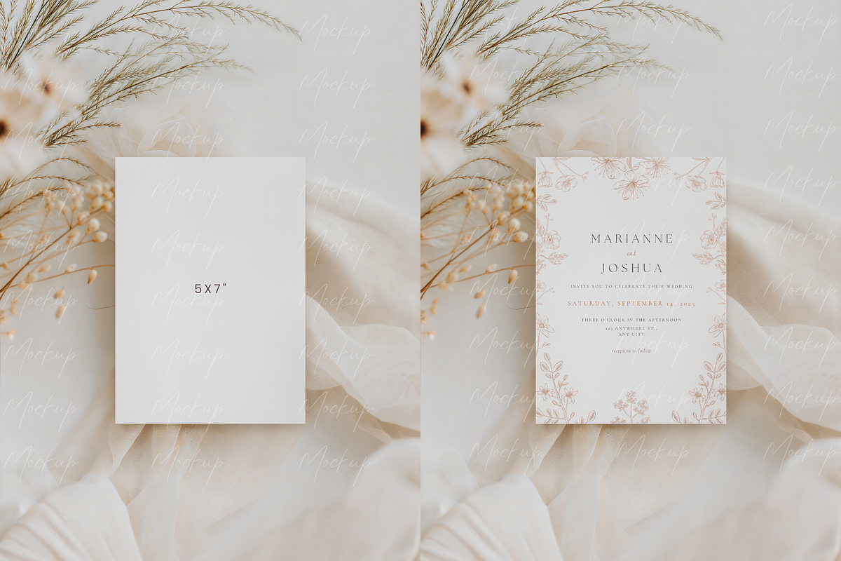 Minimalist Card Mockup White, a Product Mockup by TatiMockup (Photo 2 of 3)