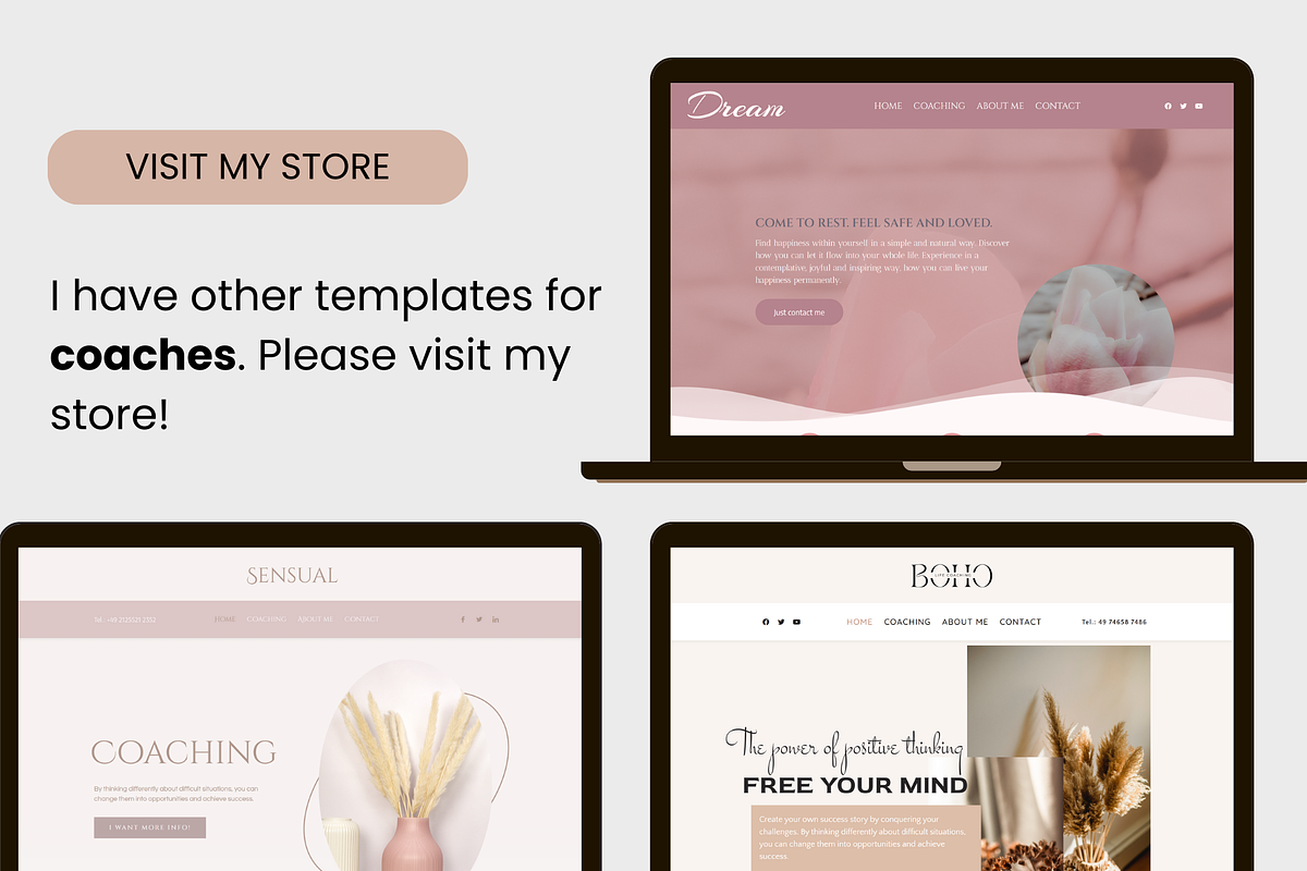 Feminine Wordpress theme Coach, a WordPress Template by myvisuell.de Webdesign (Photo 10 of 10)