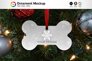 Bone Ornament Mockup - PSD & PNG