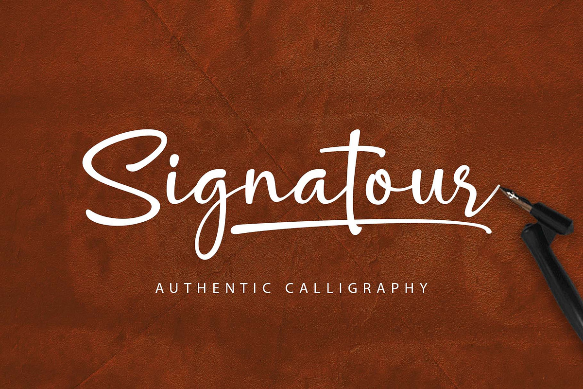 Signatour Font, a Script Font by MJB Letters (Photo 1 of 10)