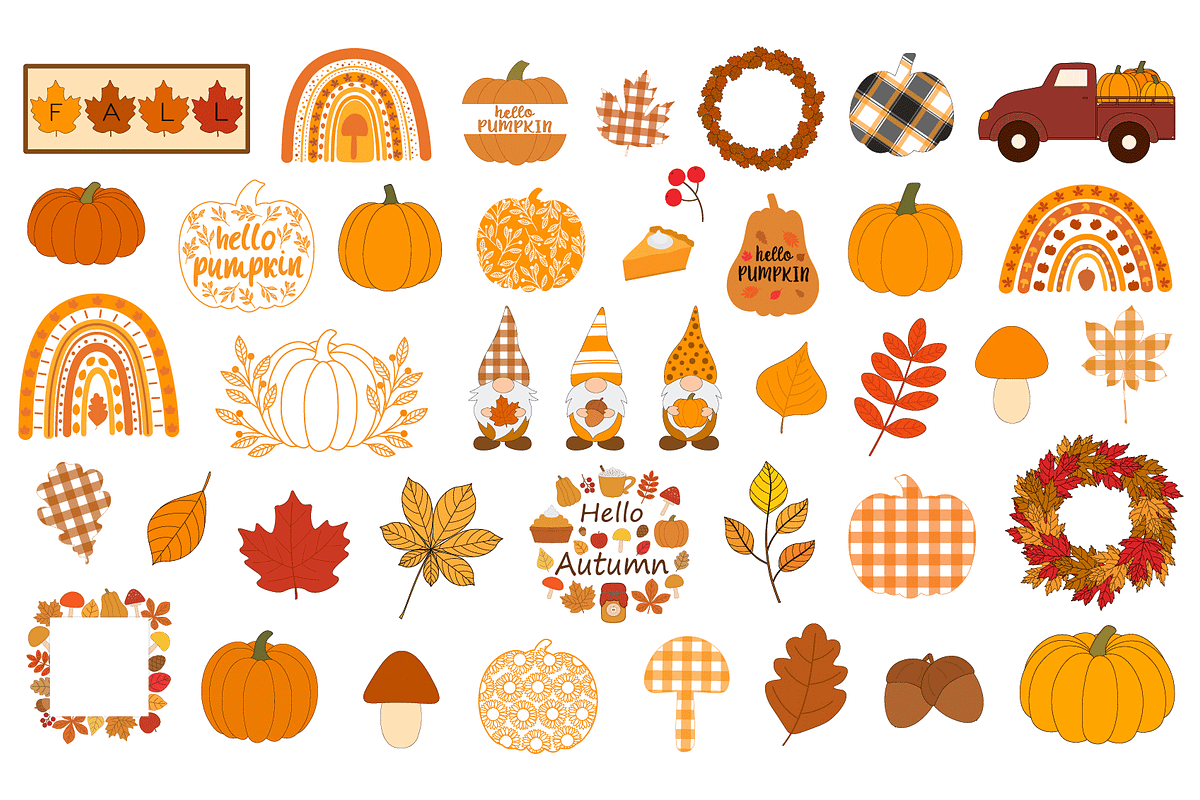 Fall bundle. Thanksgiving clipart, an Illustration by IrinaShishkova (Photo 2 of 8)