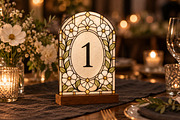 Stained Glass Wedding Table Numbers, an Invitation Template by Arfis (Thumbnail 3 of 11)