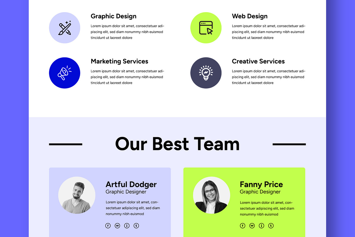 Creative Agency Landing Page Layout, an UI Kit Template by CreativeShaper (Photo 4 of 5)