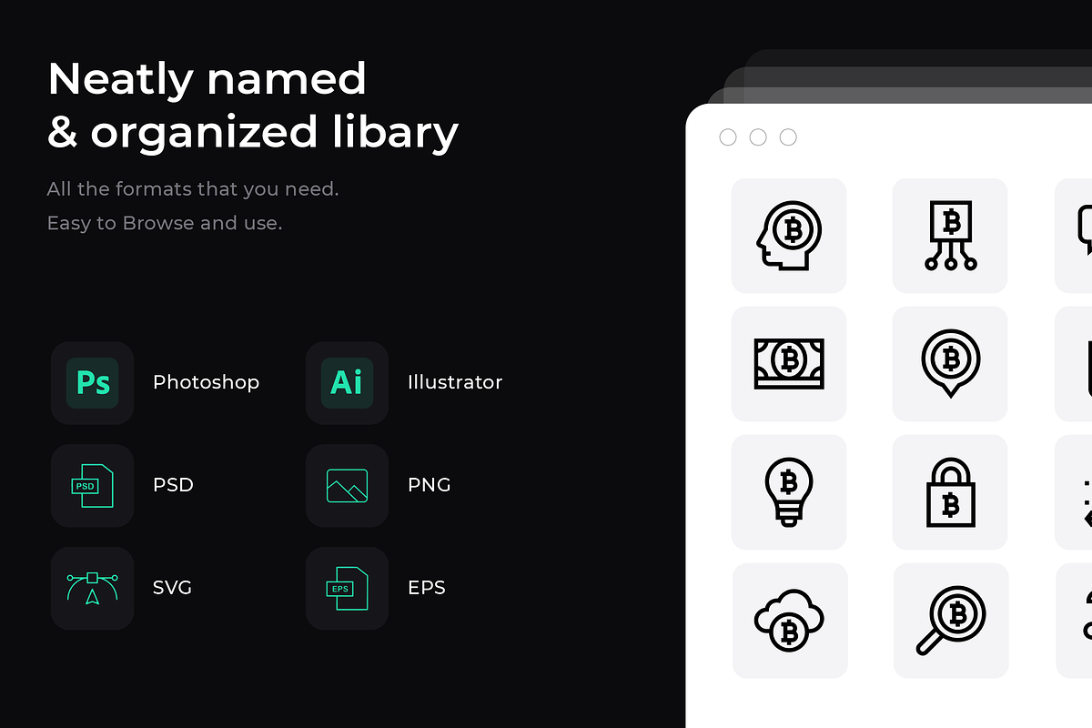 50 Bitcoin icons, an Icon by Wencory (Photo 1 of 2)