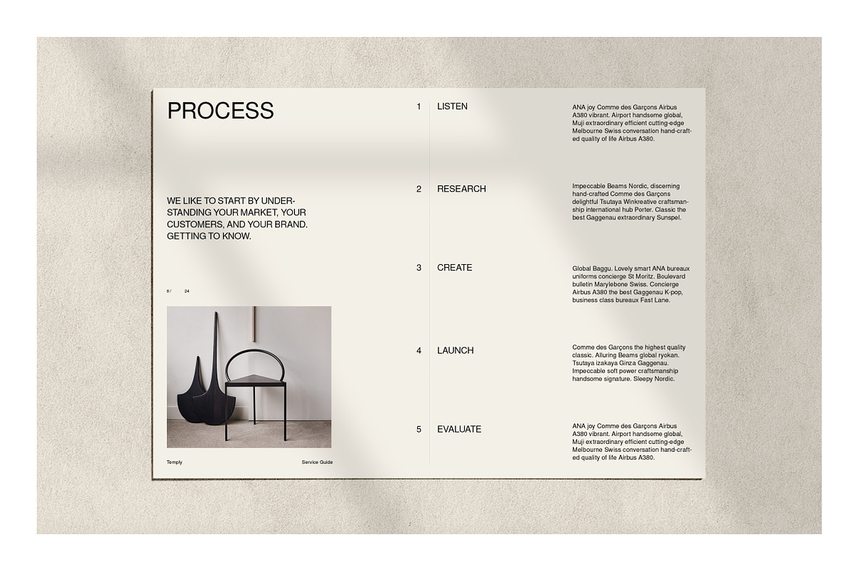 Neue Services Guide, a Brochure Template by T E M P L Y