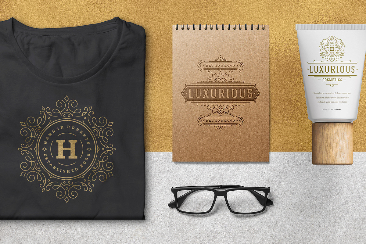 36 Luxury Ornament Logos, a Branding & Logo Template by Vasya Kobelev (Photo 9 of 13)
