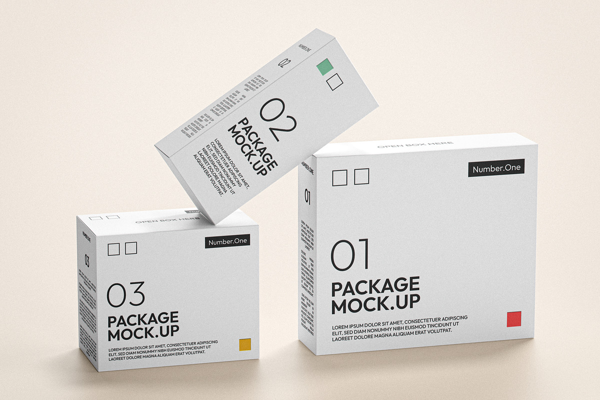White Box Set Mockup, a Packaging Mockup by Designer Dude