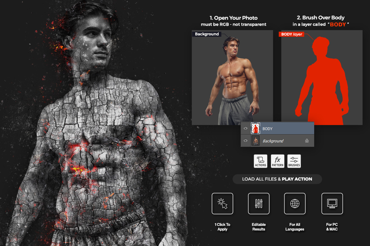 Black Rock Photoshop Action, an Action Add-On by iHemalaya (Photo 2 of 7)
