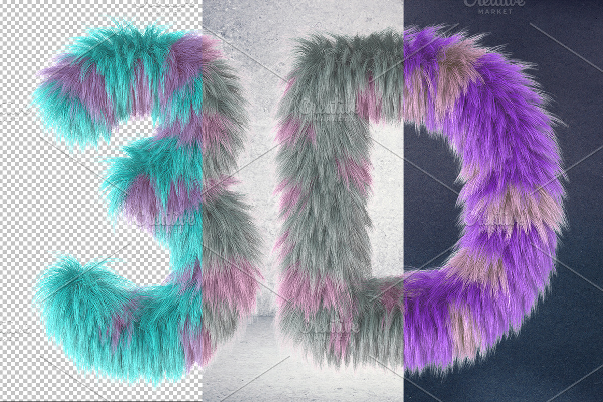 3D Furry Letters Pack, a Graphic by DDD-Sparrow