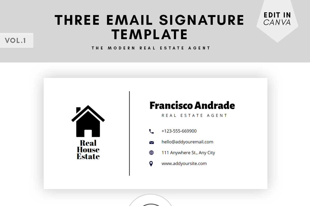 Email Signature Canva Template, an Email Template by Madhabi Studio (Photo 3 of 6)