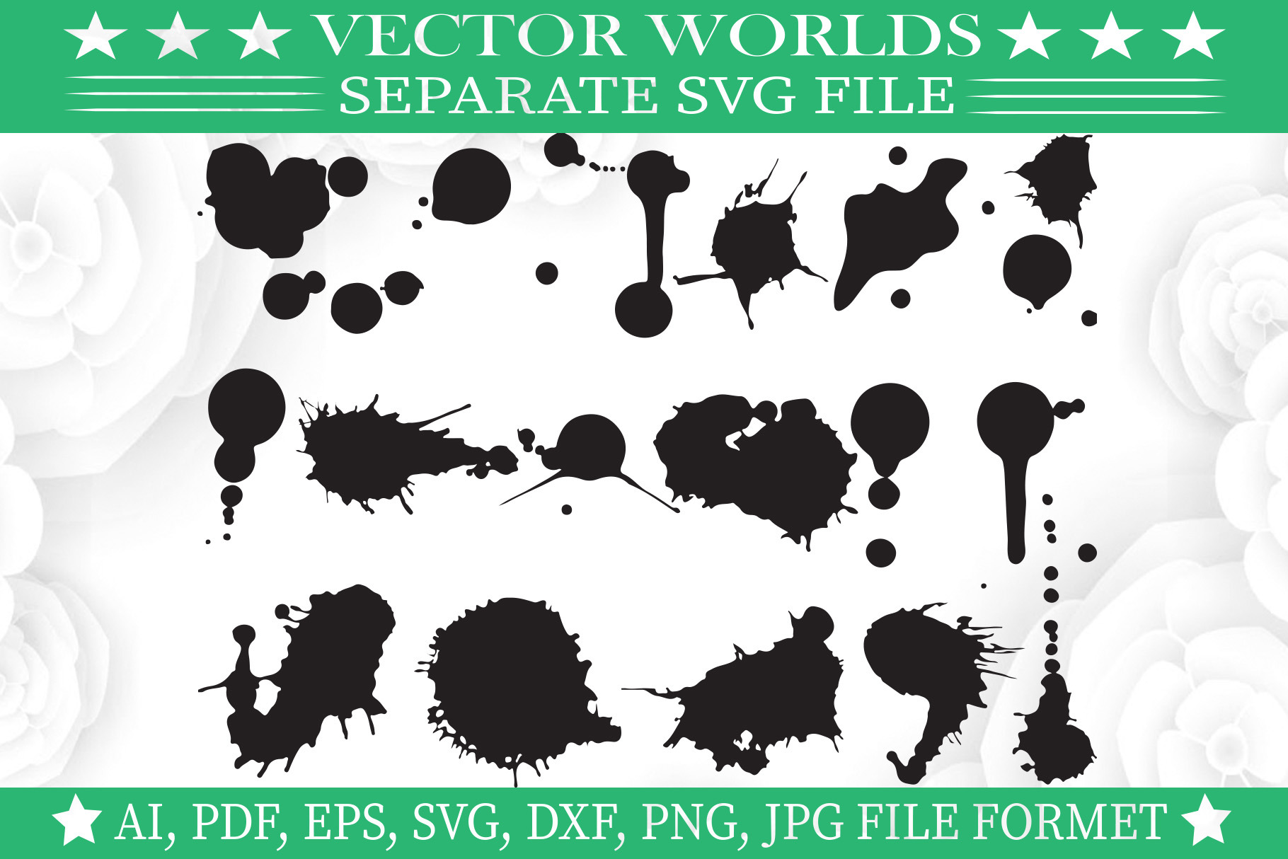 Ink Drops Svg, Ink, Drop Svg, an Object Graphic by VectorWorlds
