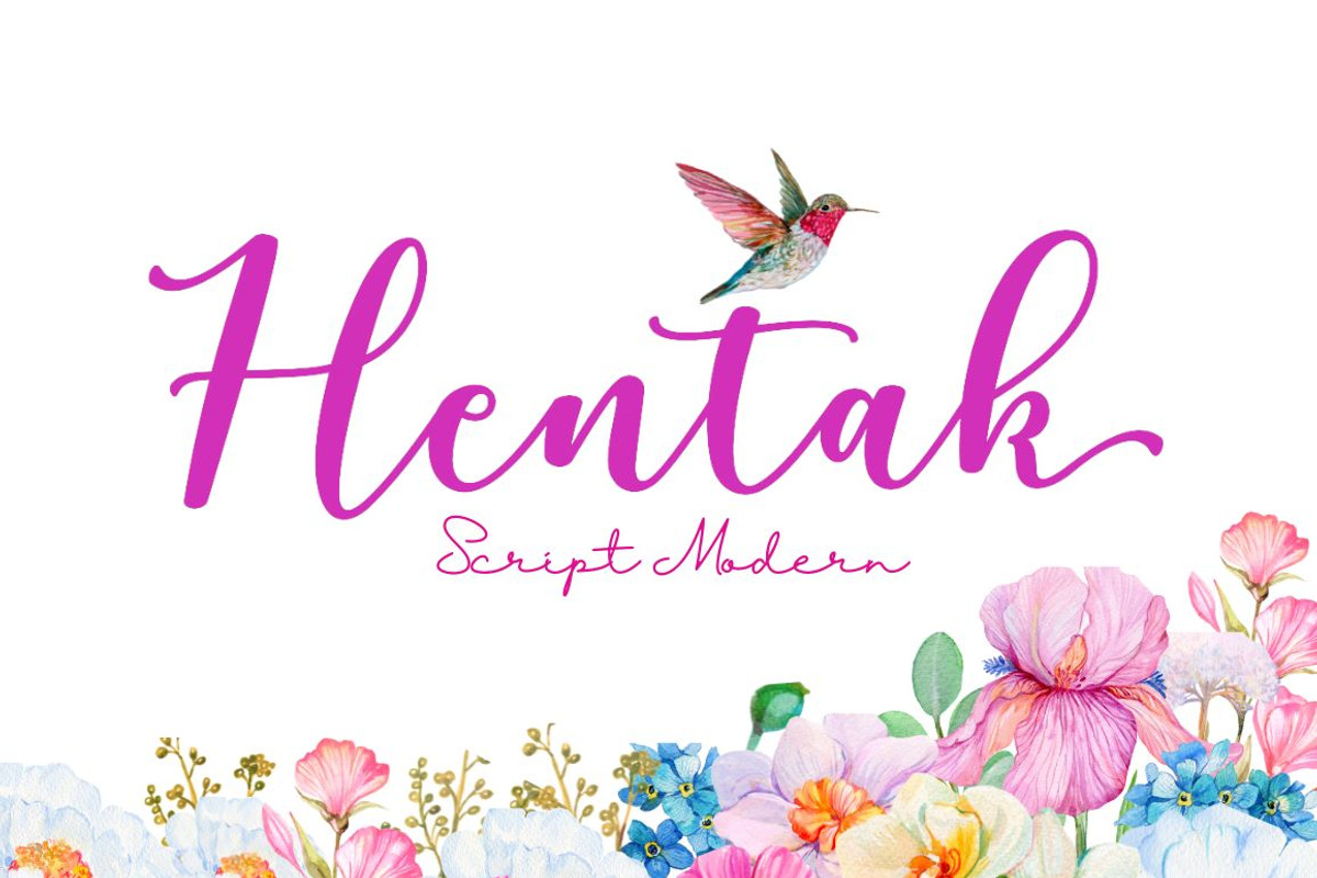 Hentak, a Script Font by Gatype (Photo 1 of 10)