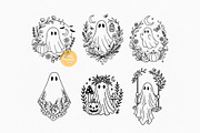 Cottagecore Ghosts, Halloween Bundle, a Seasonal Illustration by Pretty Meerkat (Thumbnail 6 of 7)