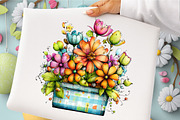 Whimsical Spring Gingham Clipart, an Illustration by GatewayDesign (Thumbnail 2 of 5)