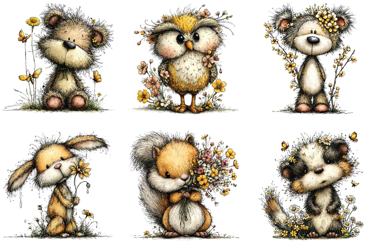 Spring Woodland Animals Clipart, an Illustration by CraftArtStudio (Photo 2 of 6)