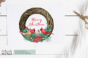 Christmas Teal Clipart Cardinal Bird, an Illustration by Ksenia Shmakova (Thumbnail 4 of 16)