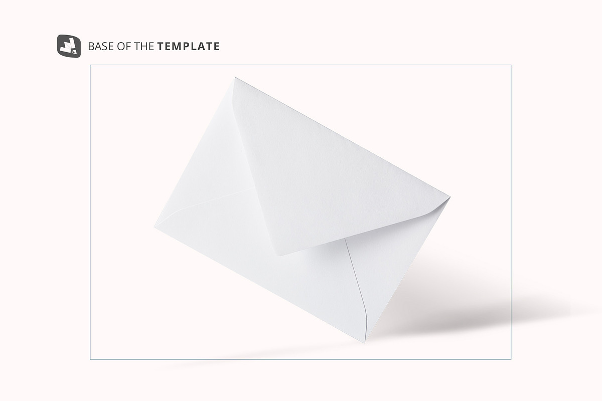 Rectangular Letter Envelope Mockup, a Product Mockup by Designertale