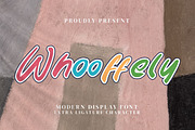 Whooffely, a Script Font by Integritype Studio (Thumbnail 1 of 15)