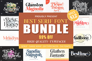 Best Serif Font Bundle