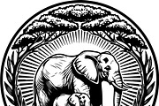 Wild Elephant Silhouette Set, an Illustration by jahid234 (Thumbnail 10 of 21)