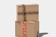Parcel Boxes & Duct Tapes Mockup, a Packaging Mockup by Design Squad (Thumbnail 1 of 2)