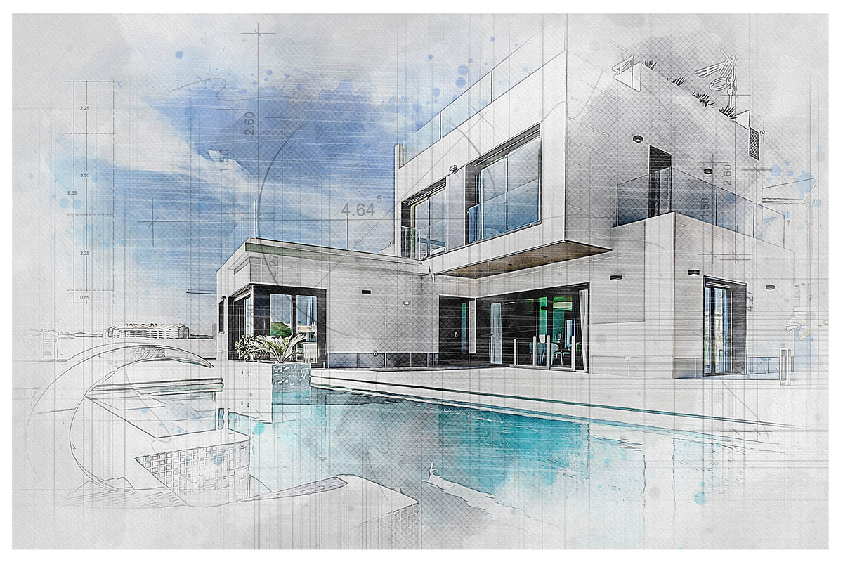 House Concept Sketch Art Effect, an Action Add-On by MRI STUDIO (Photo 27 of 29)