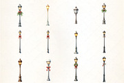 Snowy Lamp Post Clipart, an Illustration by CrexoraLab (Thumbnail 2 of 5)