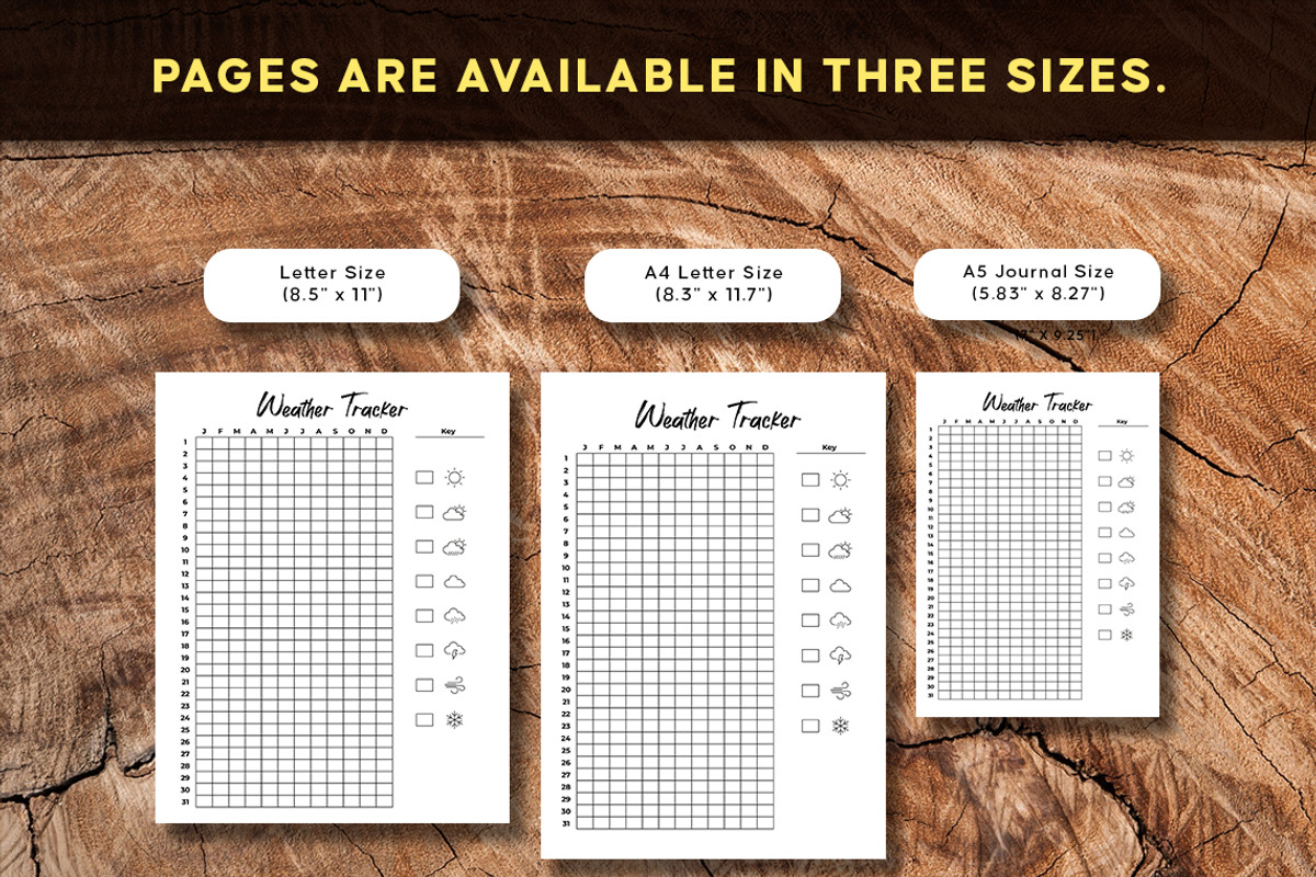 Weather Tracker | Daily Weather Log, a Print Template by Graphicsnext (Photo 4 of 4)