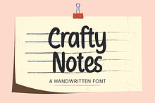 Crafty Notes - a Handwritten Font