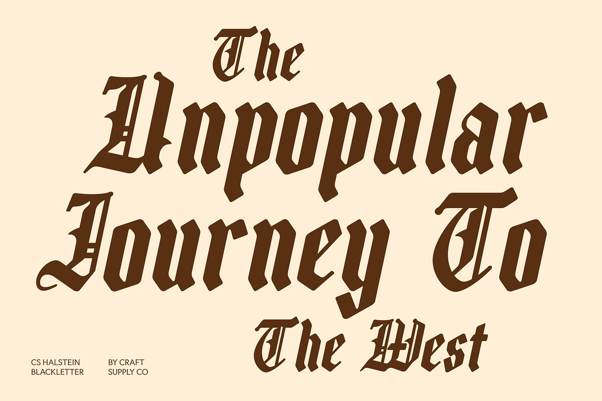 CS Halstein – Blackletter Font, a Blackletter Font by Craft Supply Co. (Photo 4 of 8)