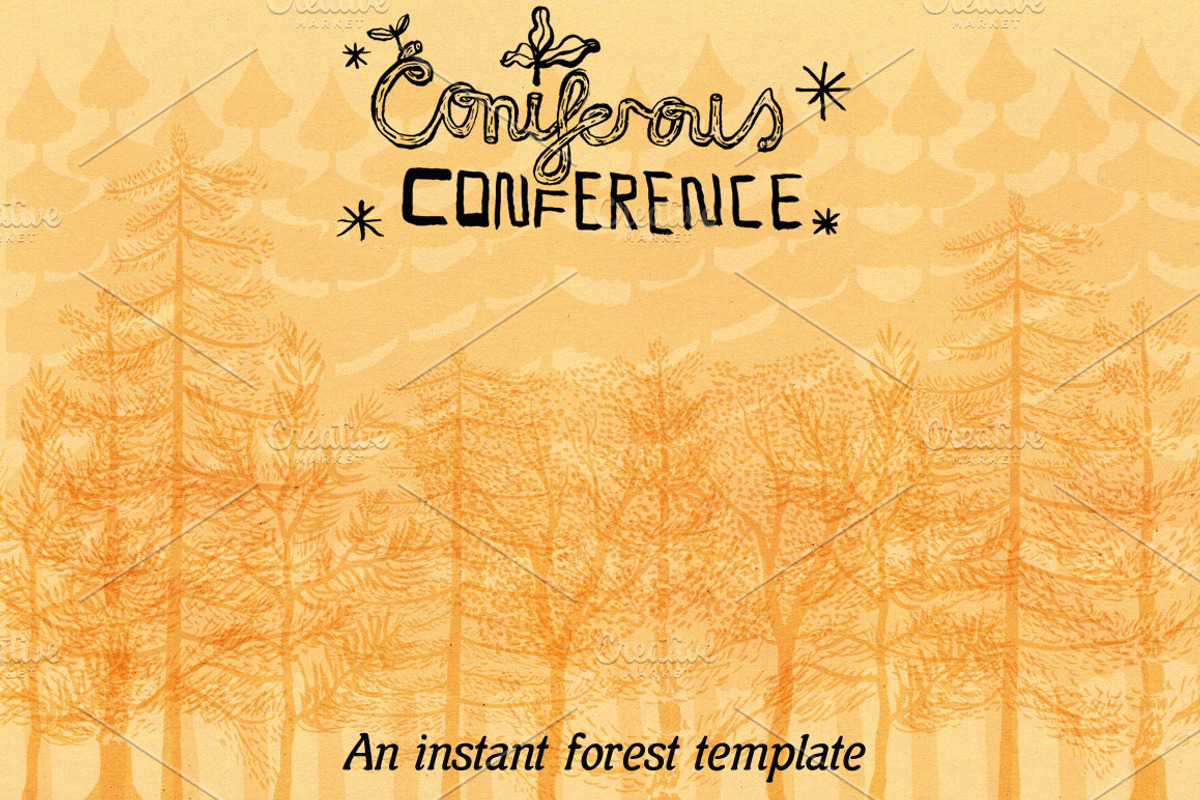 (PSD & PNG) Coniferous Conference, a Texture Illustration by Ed J Brown (Photo 3 of 4)