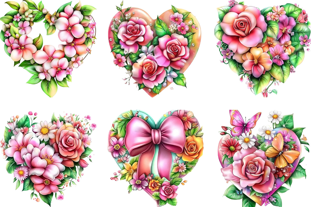 Pink Heart Valentine's Day Clipart, a Seasonal Illustration by SVGArt (Photo 4 of 5)