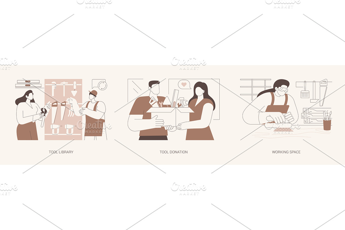Repair rentals isolated cartoon, a Person Illustration by Visual Generation