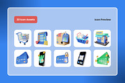E-Commerce & Retail 3D Icon Set, a Solid Icon by twinstd (Thumbnail 4 of 5)