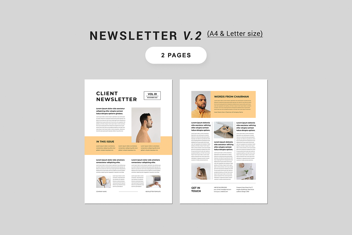 Newsletter Bundle | MS Word & Indd, a Magazine Template by Leaflove (Photo 3 of 10)