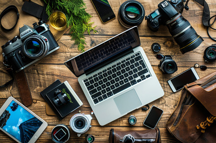 Various photography tools, including, a Photo by Tanuart