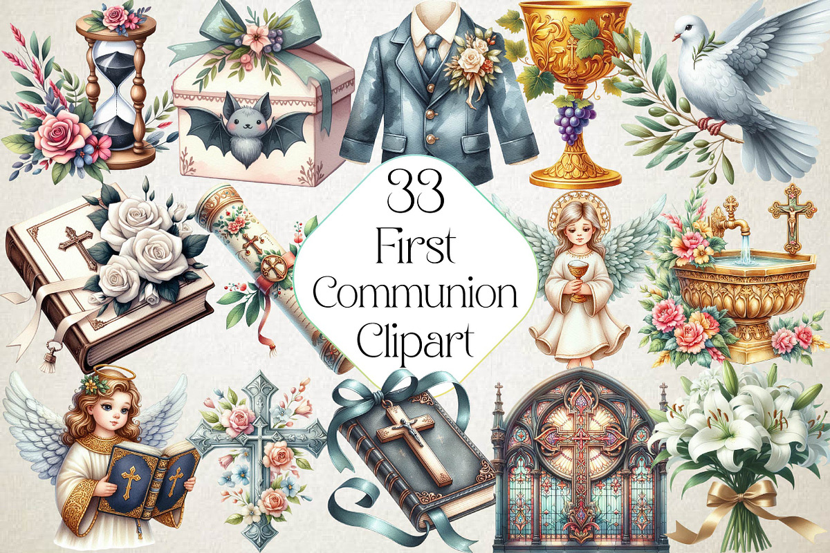 First Communion Clipart, an Illustration by DreamPrint404 (Photo 1 of 7)