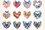Butterfly Roses Clipart, an Illustration by DreamCafeArt (Thumbnail 4 of 6)