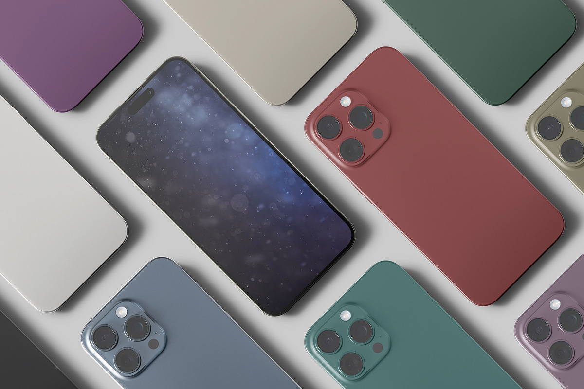 iPhone 15 Pro Max Mockup 6K, an iPhone Mockup by Zabiegala MP (Photo 22 of 24)