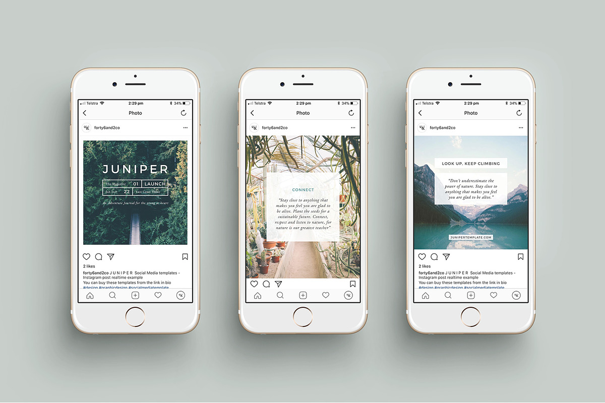 J U N I P E R  Instagram Pack, a Social Media Template by 46&2 Collective (Photo 5 of 9)