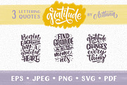 Gratitude Lettering Quotes, a Decorative Illustration by Artlana (Thumbnail 1 of 2)
