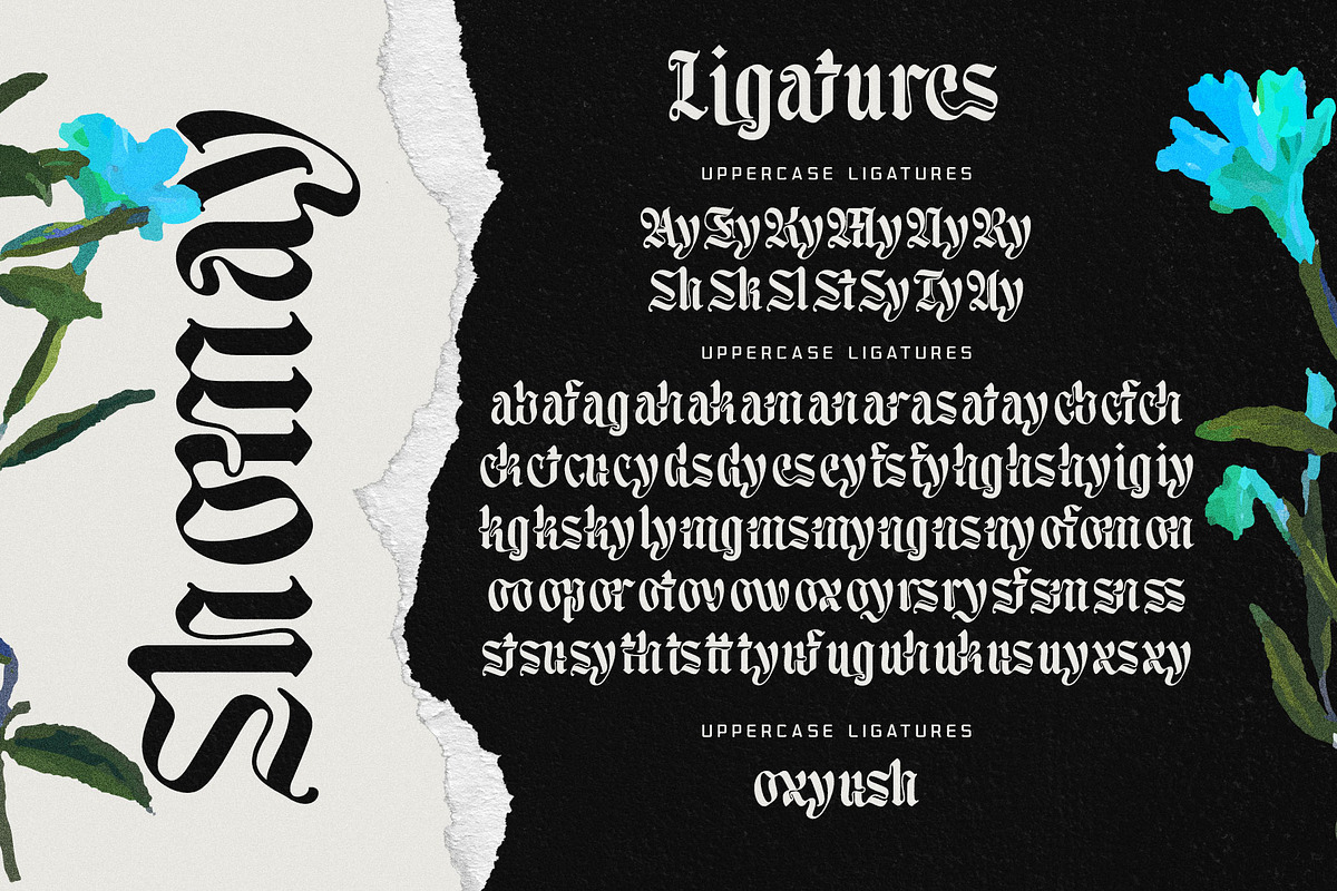 Moxy Rush Blackletter Typeface, a Blackletter Font by alit design (Photo 17 of 20)