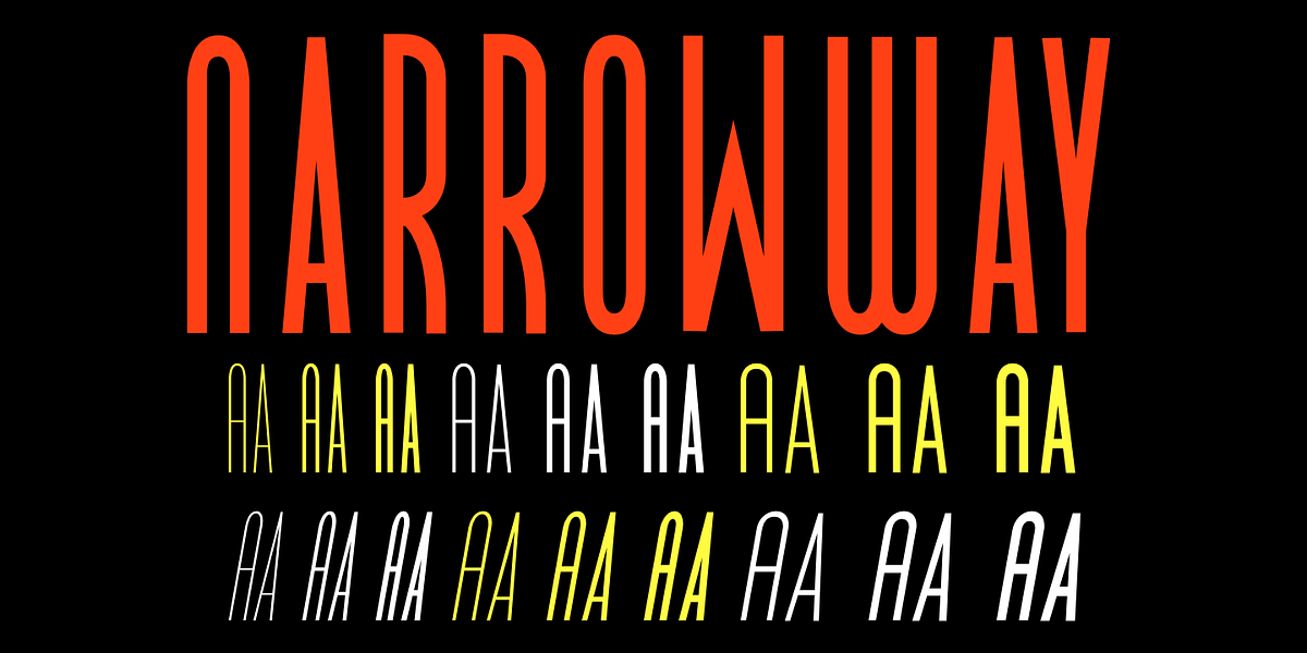 NarrowWay, a Sans Serif Font by Ingrimayne Type (Photo 2 of 11)