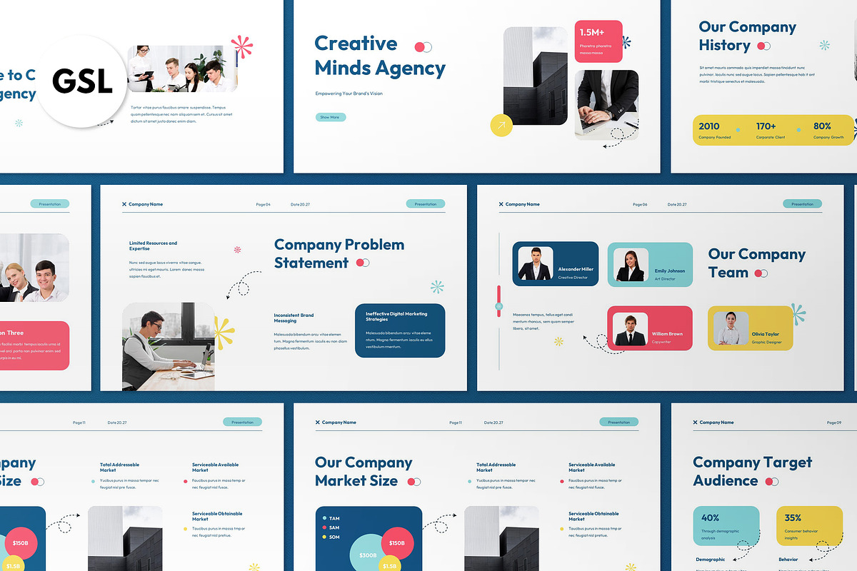 White Modern Pitch Deck Google Slide, a Presentation Template by graphicook (Photo 1 of 5)
