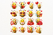 Valentine Bee Clipart Set, a Seasonal Illustration by Nicolle's Colorful Art (Thumbnail 4 of 5)