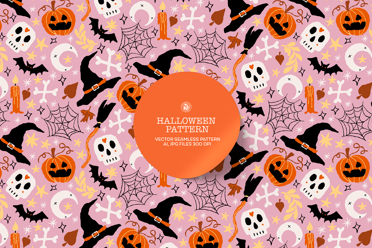Halloween Vector Pattern, a Pattern Graphic by Webvilla Studio (Photo 1 of 5)