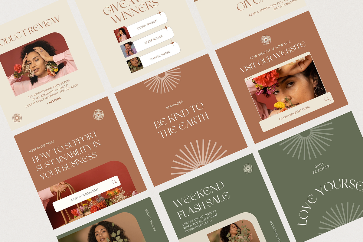 Amelia | Marketing Canva Template, a Social Media Template by With Faith & Love (Photo 1 of 12)