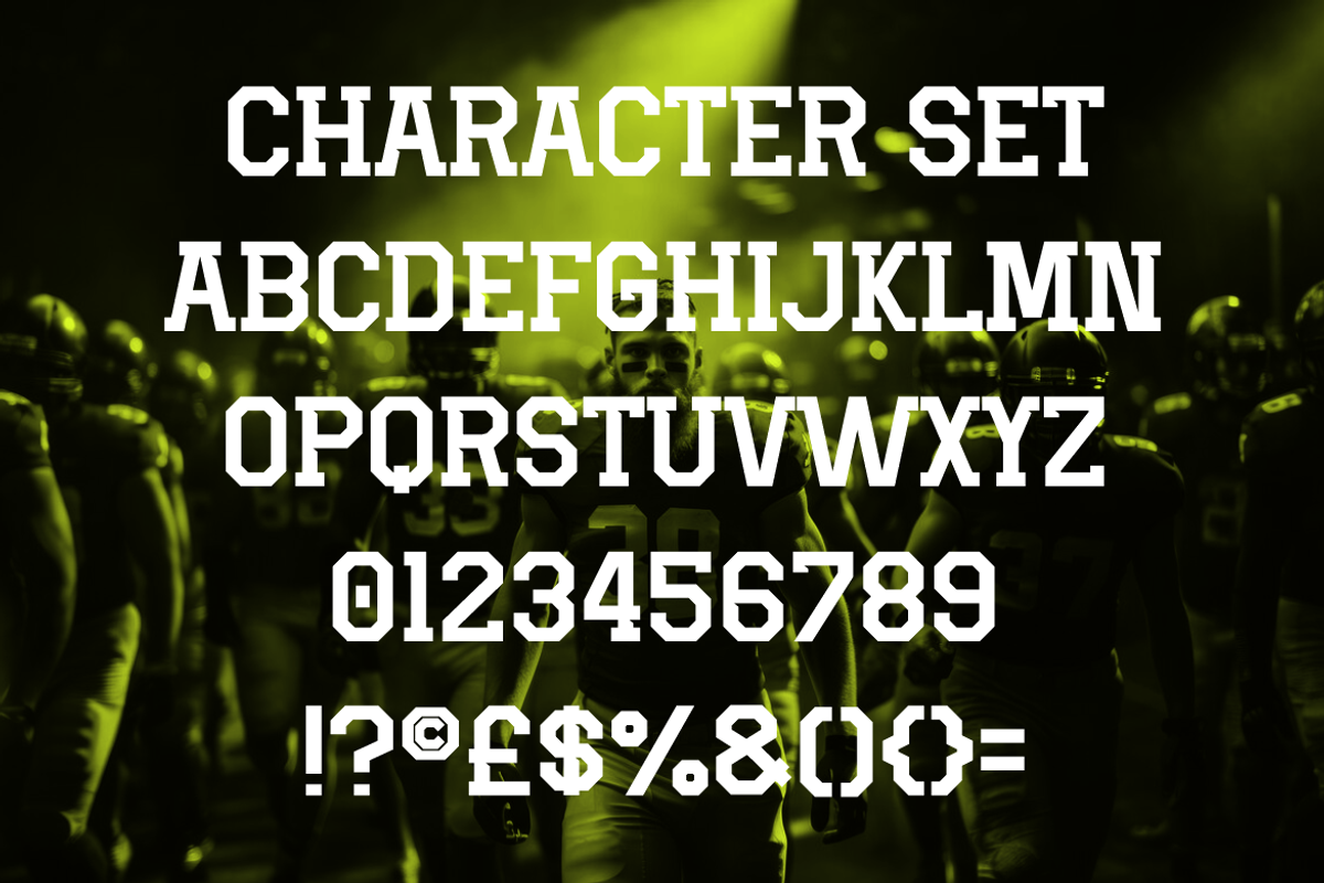 Fullback Force - Superbowl Sport, a Font by PutraCetol Studio (Photo 4 of 5)