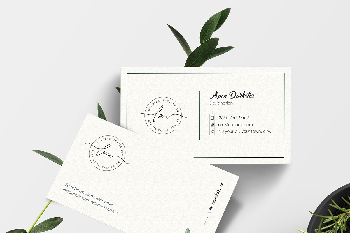 Wedding Photography Business Card, a Business Card Template by TelaTemplates (Photo 5 of 8)